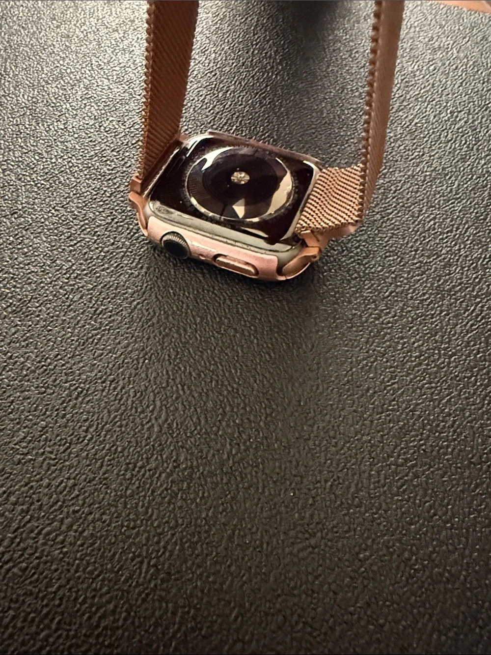 Apple Rose Gold Smartwatch with Mesh Milanese Band
